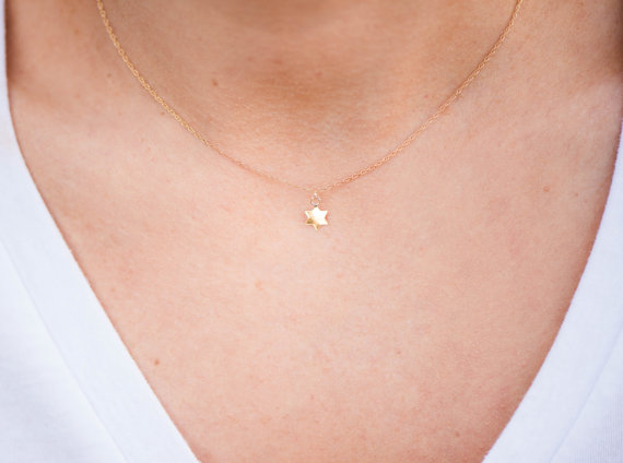 itsy bitsy star of david necklace