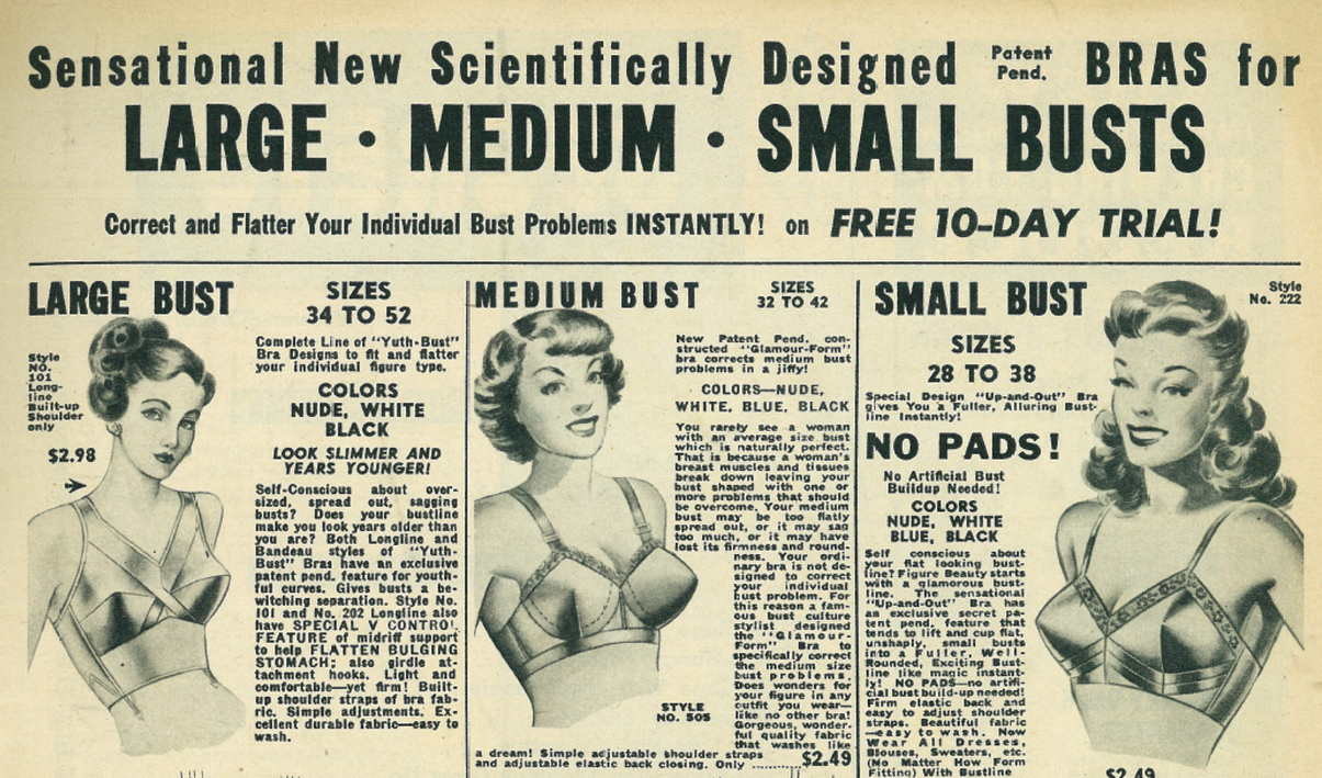 vintage bra ad