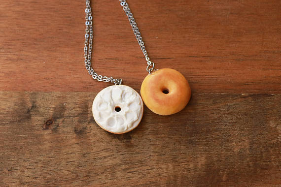 bagel friendship necklace