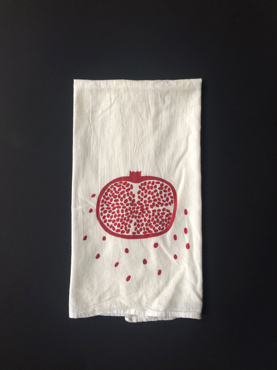 pomegranate tea towel