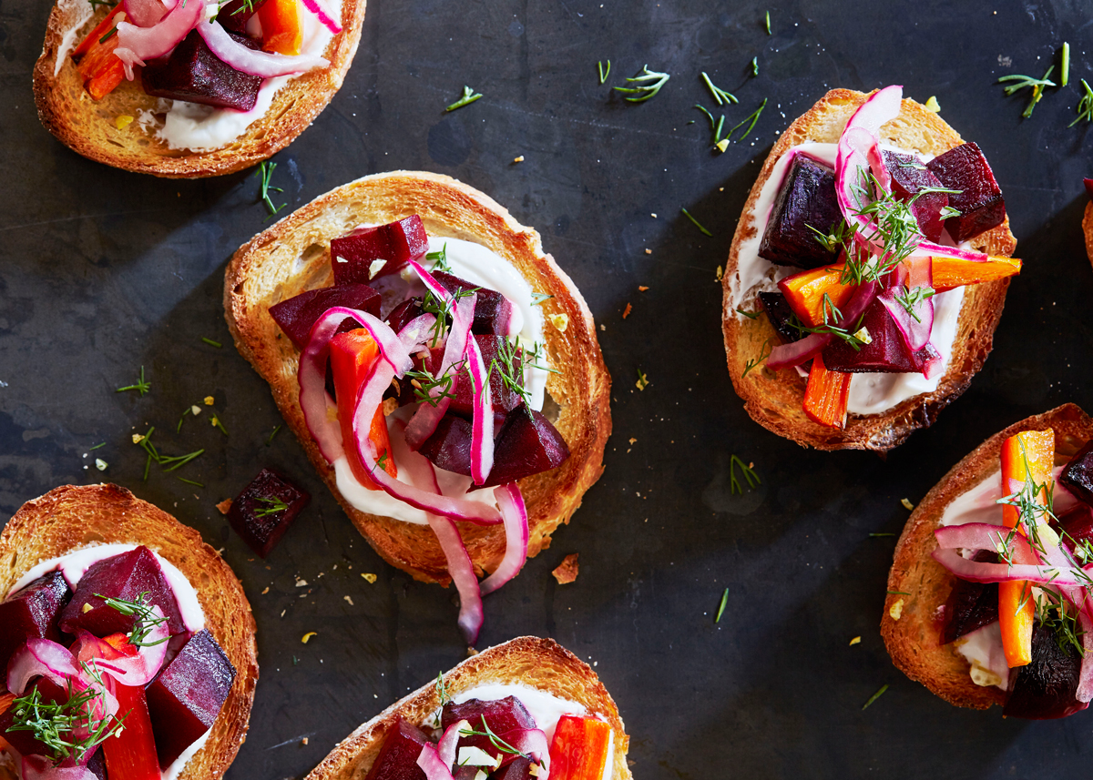 borscht crostini little book of jewish appetizers