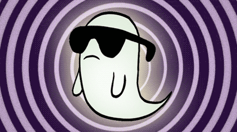ghost with sunglasses