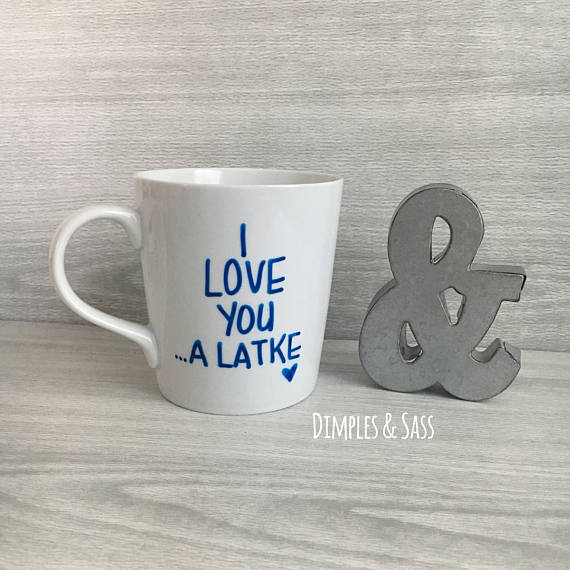 i love you a latke mug
