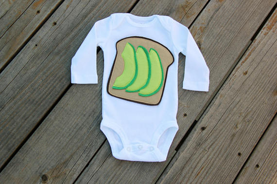 avocado toast onesie