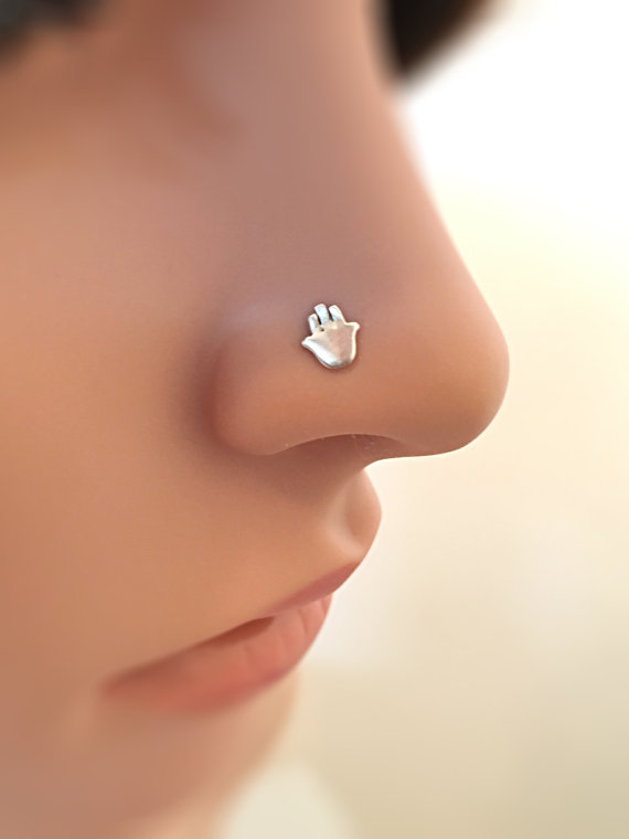 hamsa nose stud