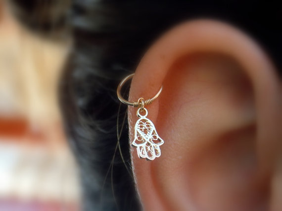 hamsa helix cartilege piercing