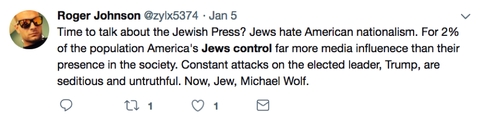 anti-semitic tweet