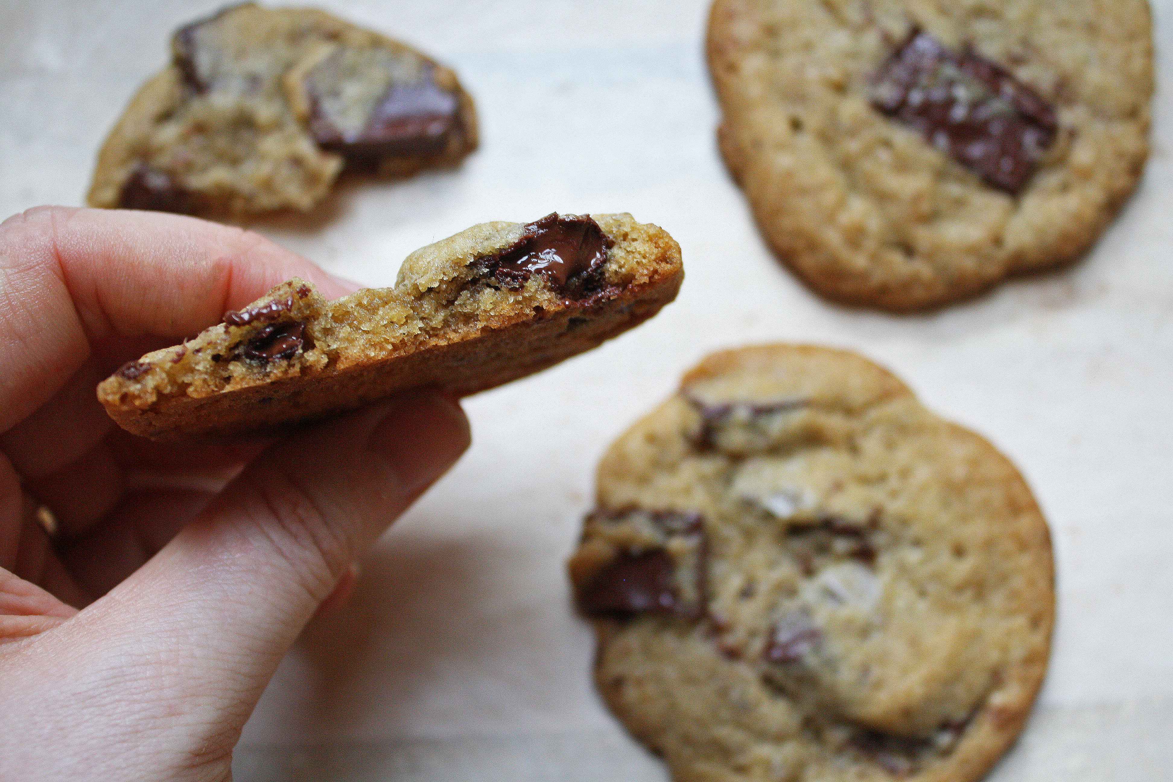 tahini chocolate chunk cookies