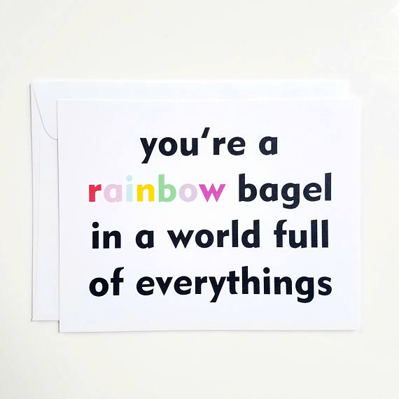 rainbow bagel