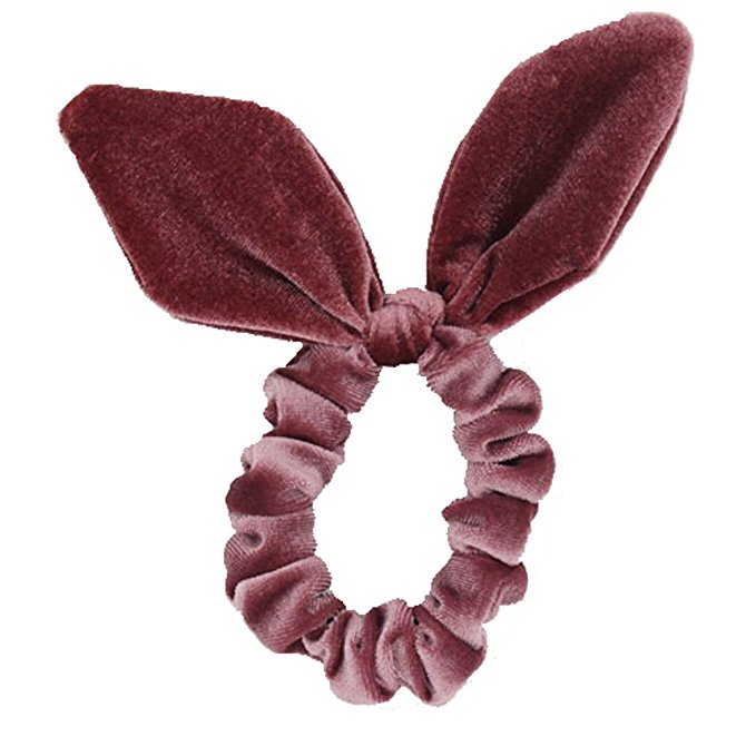 velvet bunny ear scrunchies