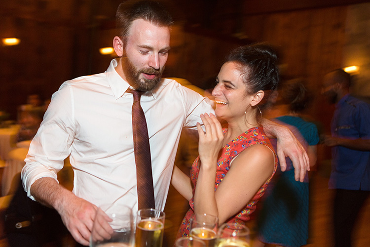 Jenny Slate and Chris Evans