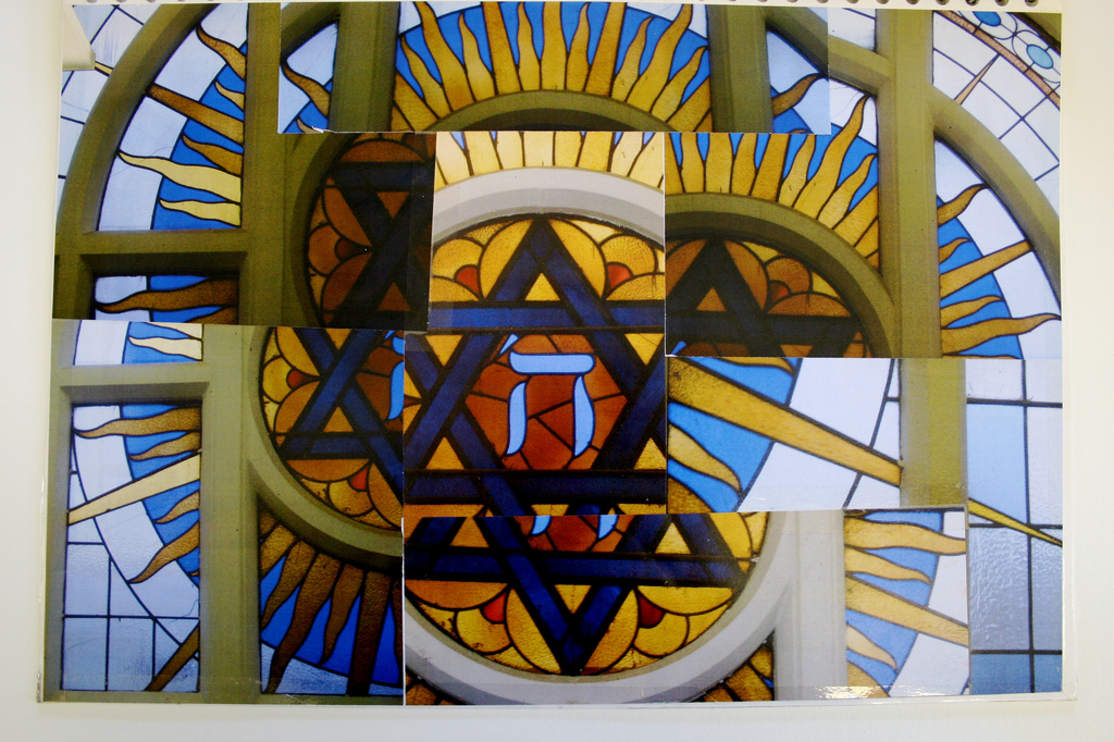 jewish star synagogue mural