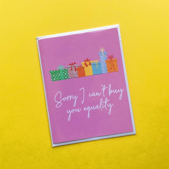 can't buy equality holiday card