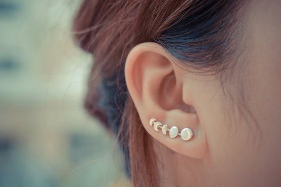 moonphase climber earrings