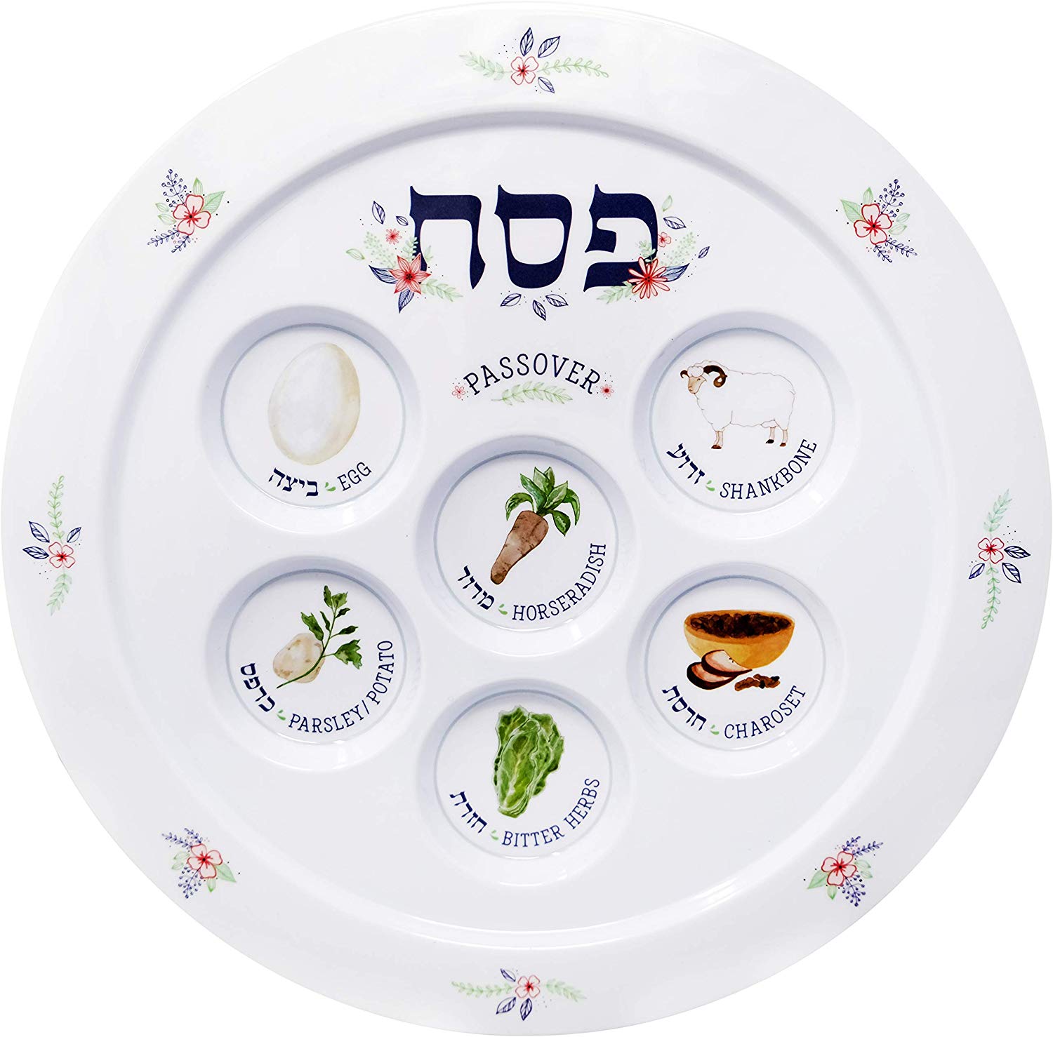 melamine garden seder plate