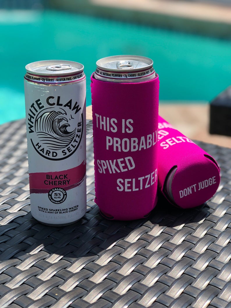 spiked selzer koozie