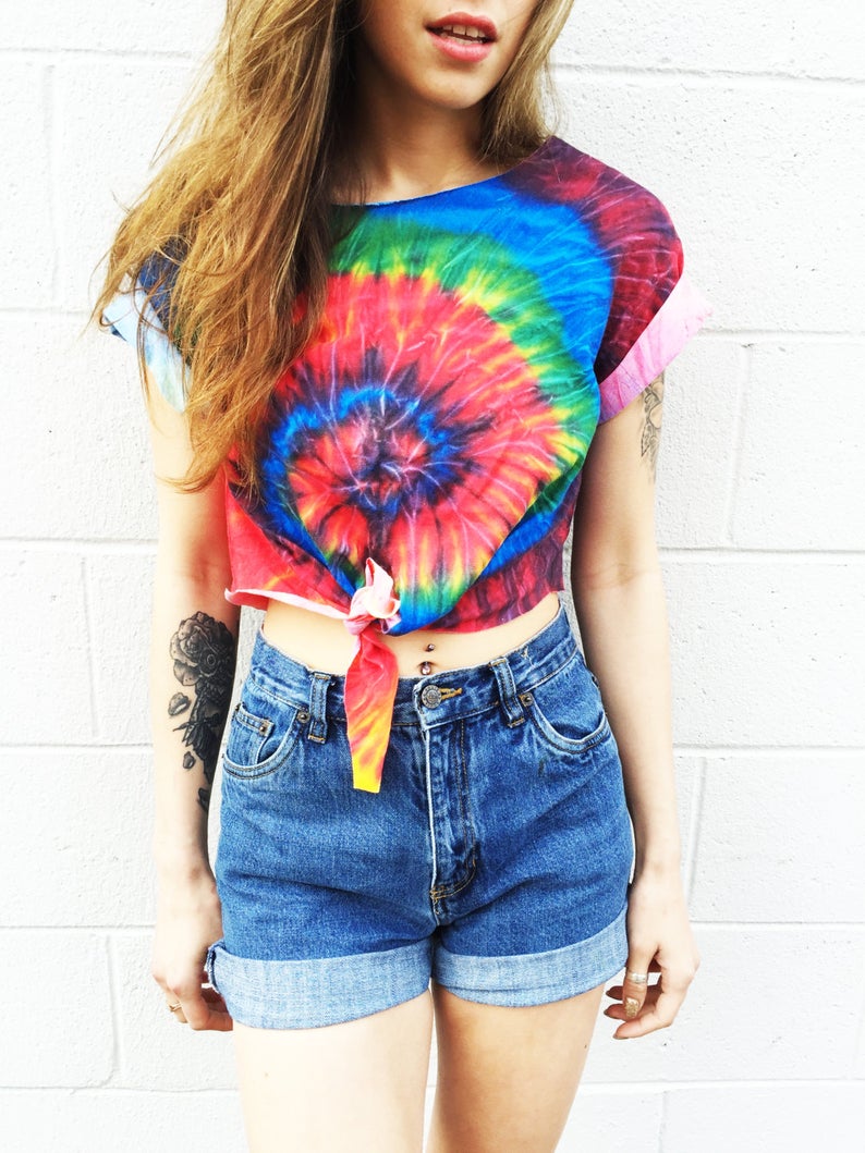 tie dye crop top