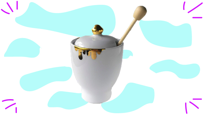 ceramic honey pot