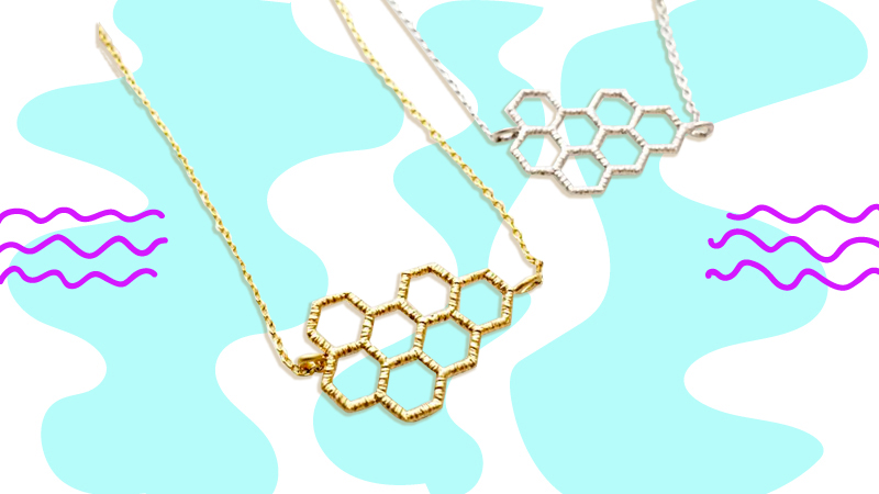 honeycomb necklace