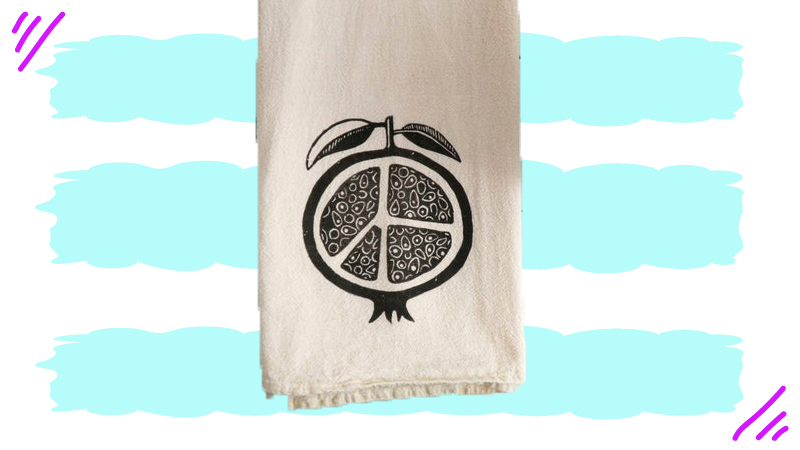 pomegranate tea towel