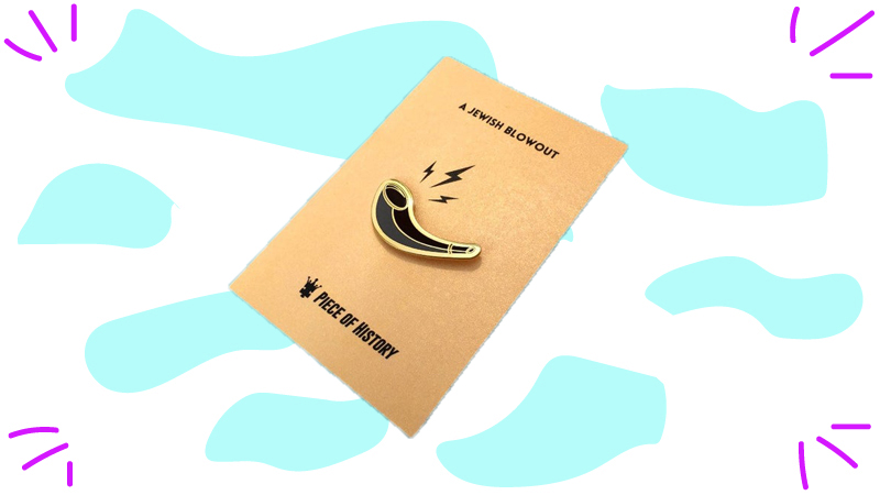 shofar enamel pin