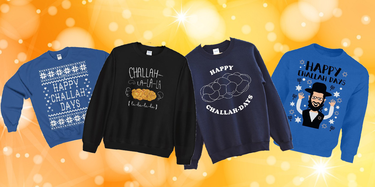 happy challah days sweater