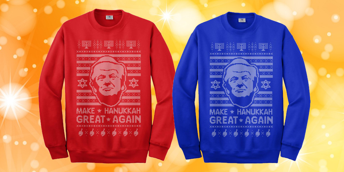 make hanukkah great again donald trump sweater