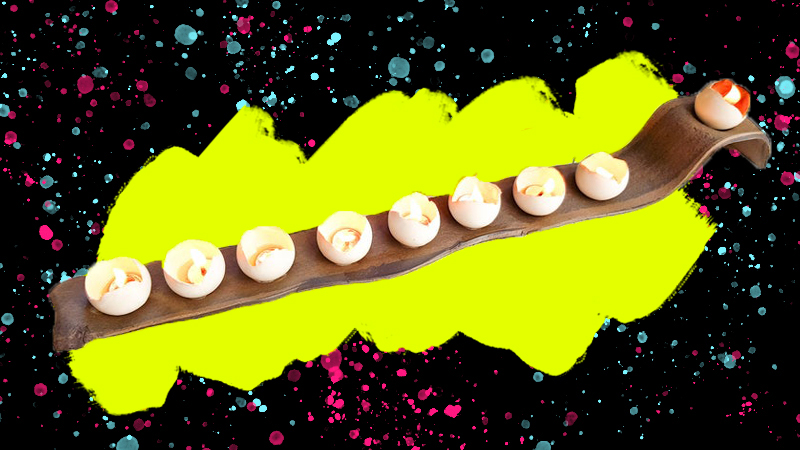 egg shell menorah