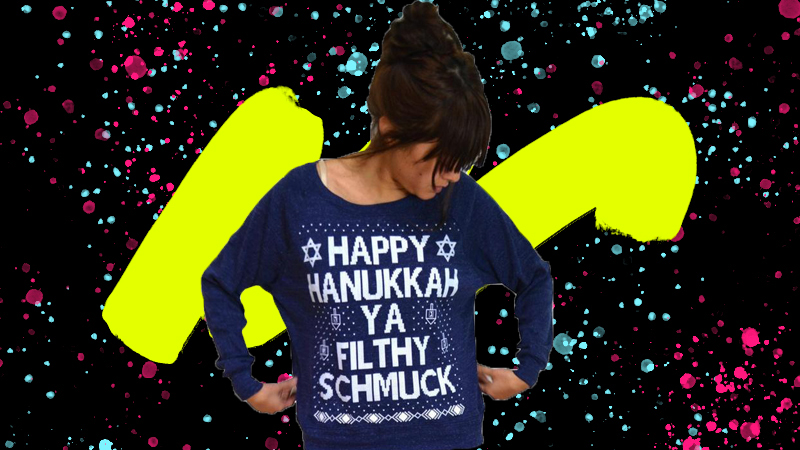 happy hanukkah ya filthy schmuck sweater