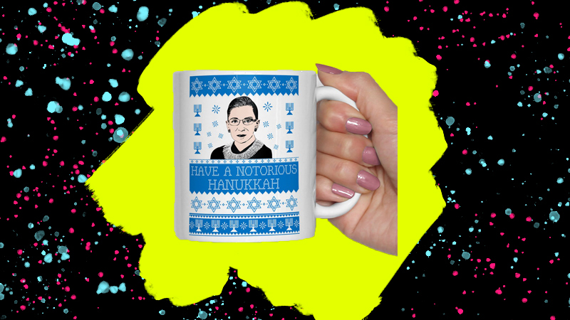 ruth bader ginsburg notorious hanukkah mug