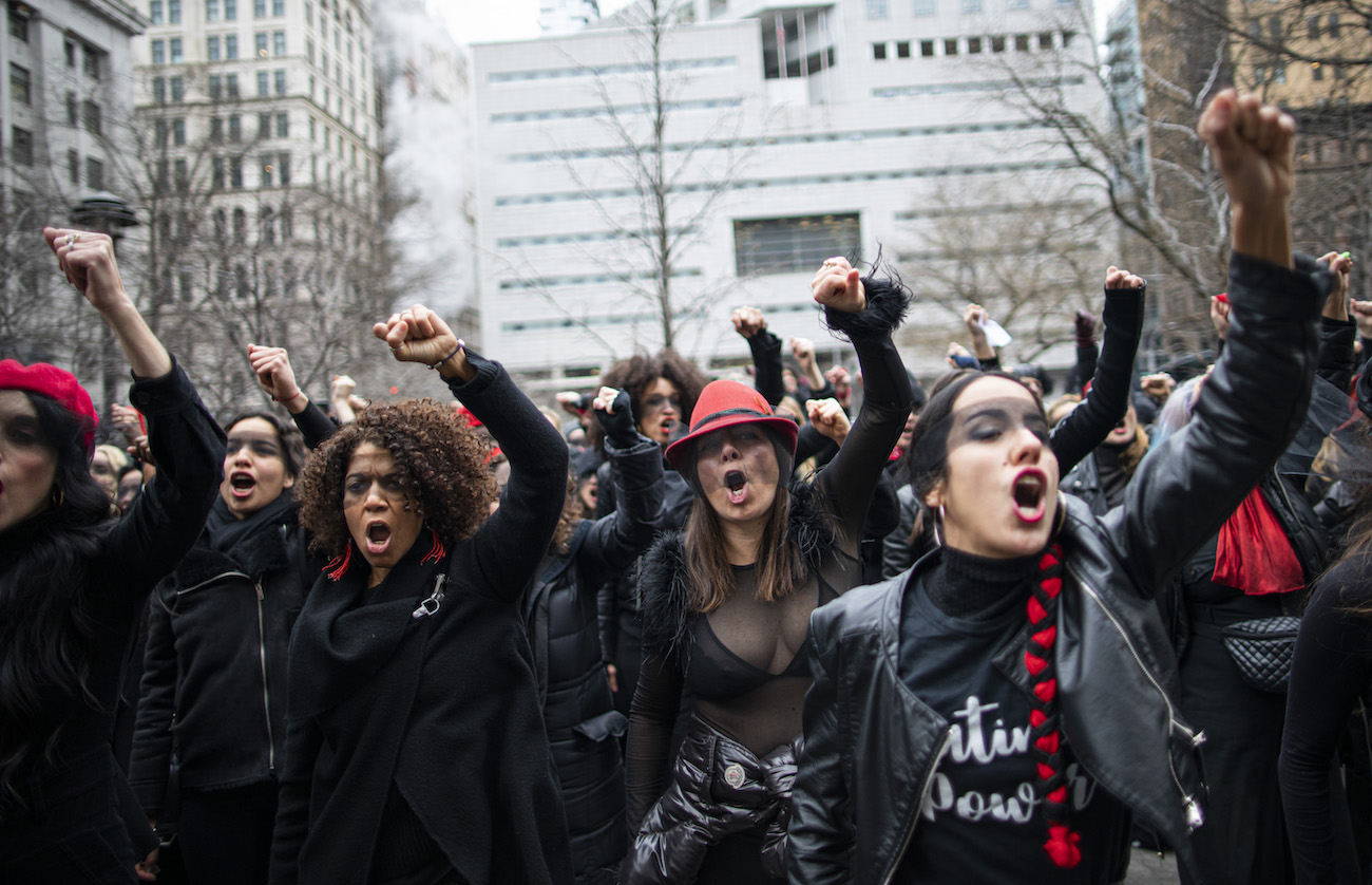 Harvey Weinstein Trial protest