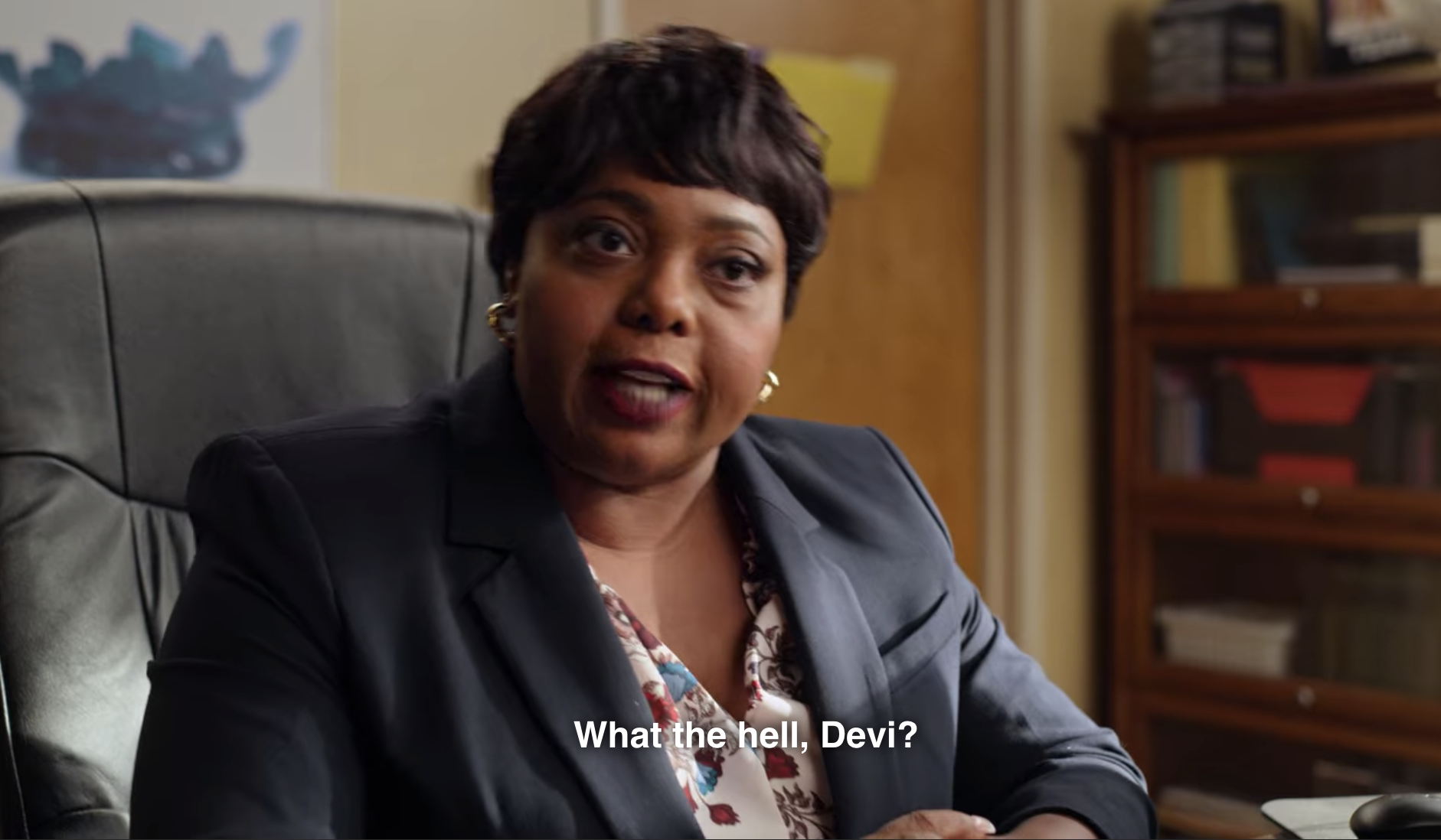 Principal Grubbs: "What the hell, Devi?"