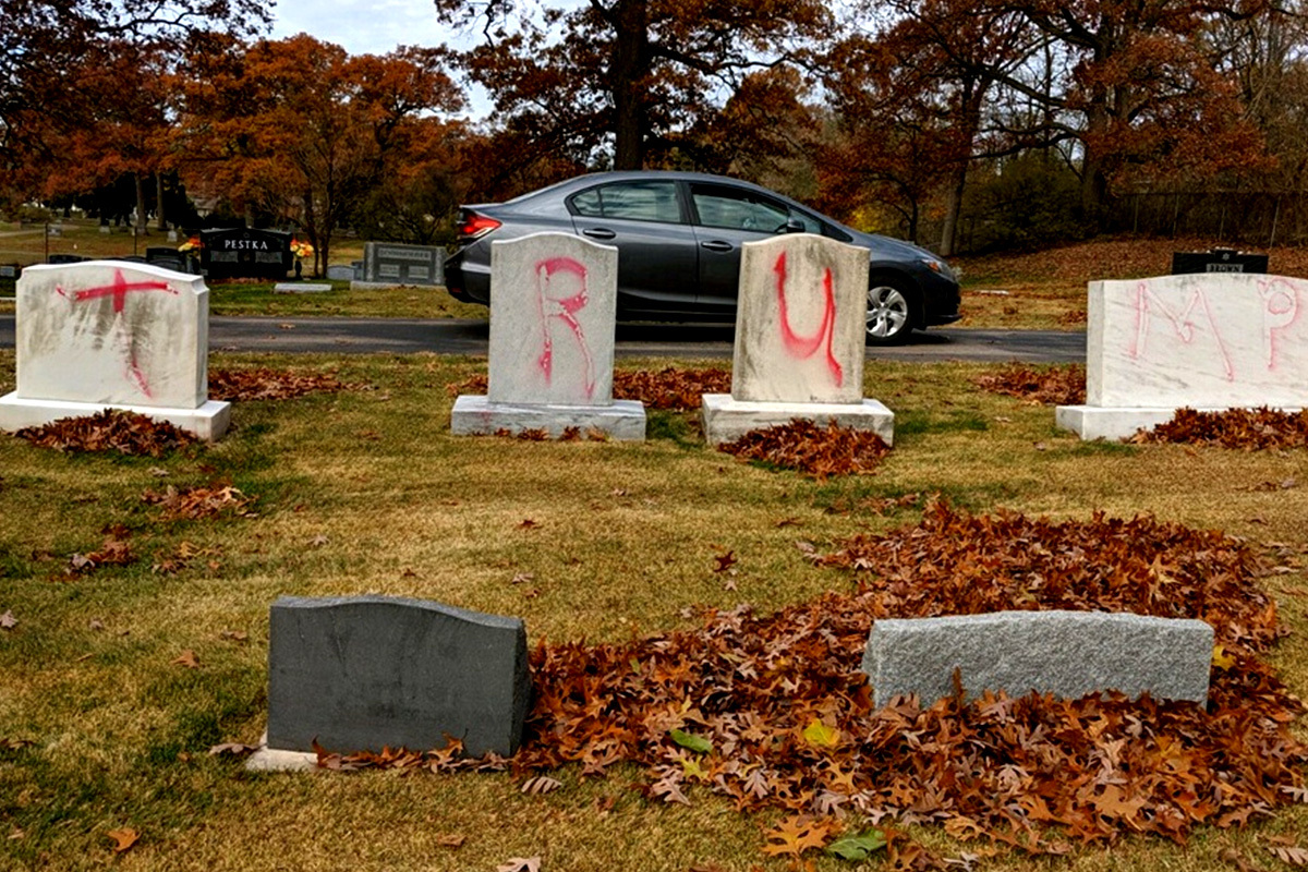 cemetery vandalism