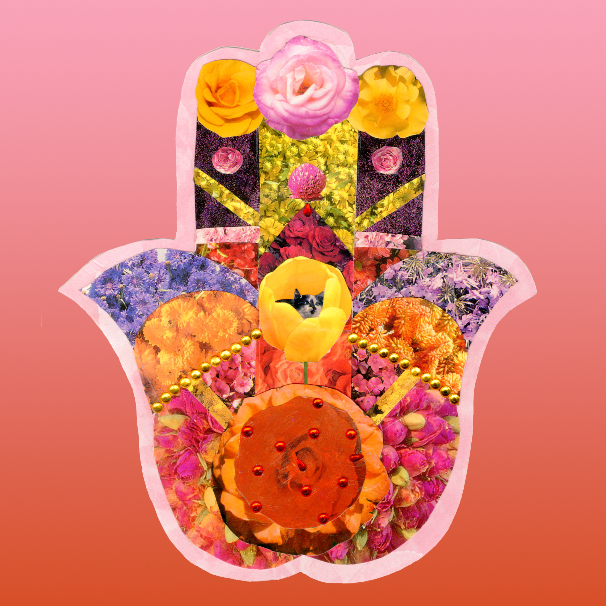 floral hamsa