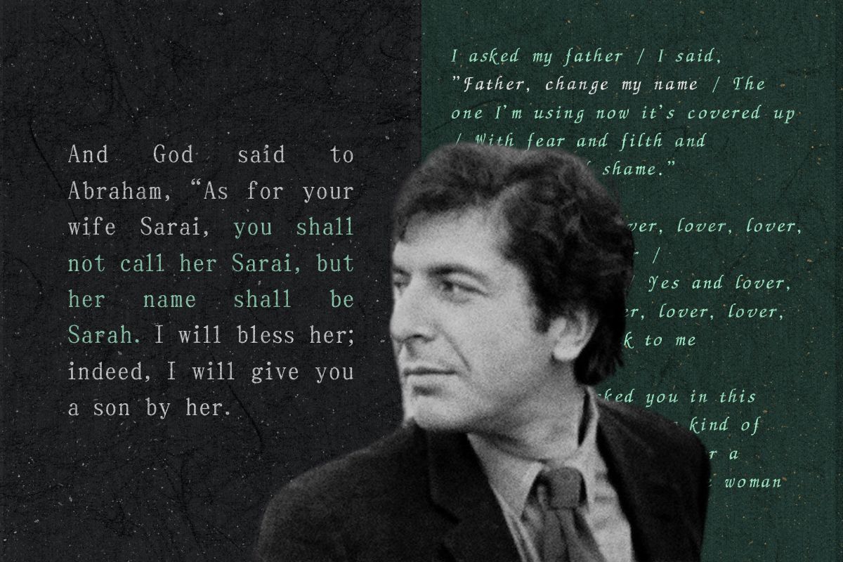 Leonard Cohen lyrics and a quote from Genesis