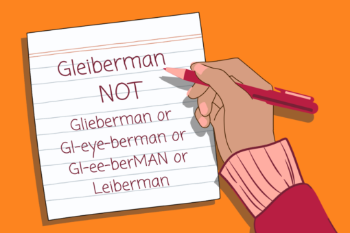 Hand writing Gleiberman