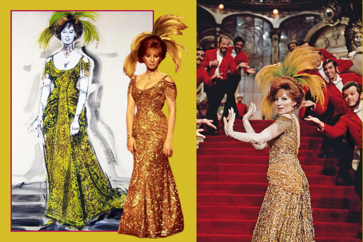 Barbra Streisand Hello Dolly Gold Dress