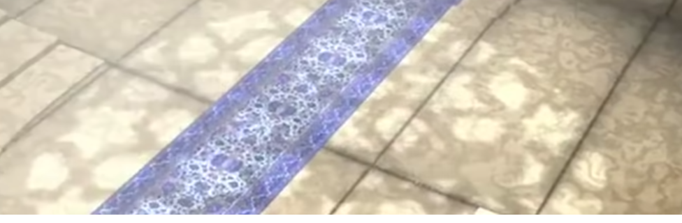 screenshot of a shadow of a Star of David on the floor of the VeggieTales Purim episode