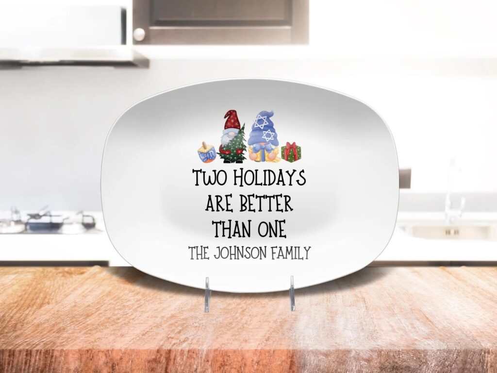 Personalized Chrismukkah Platter (Etsy)