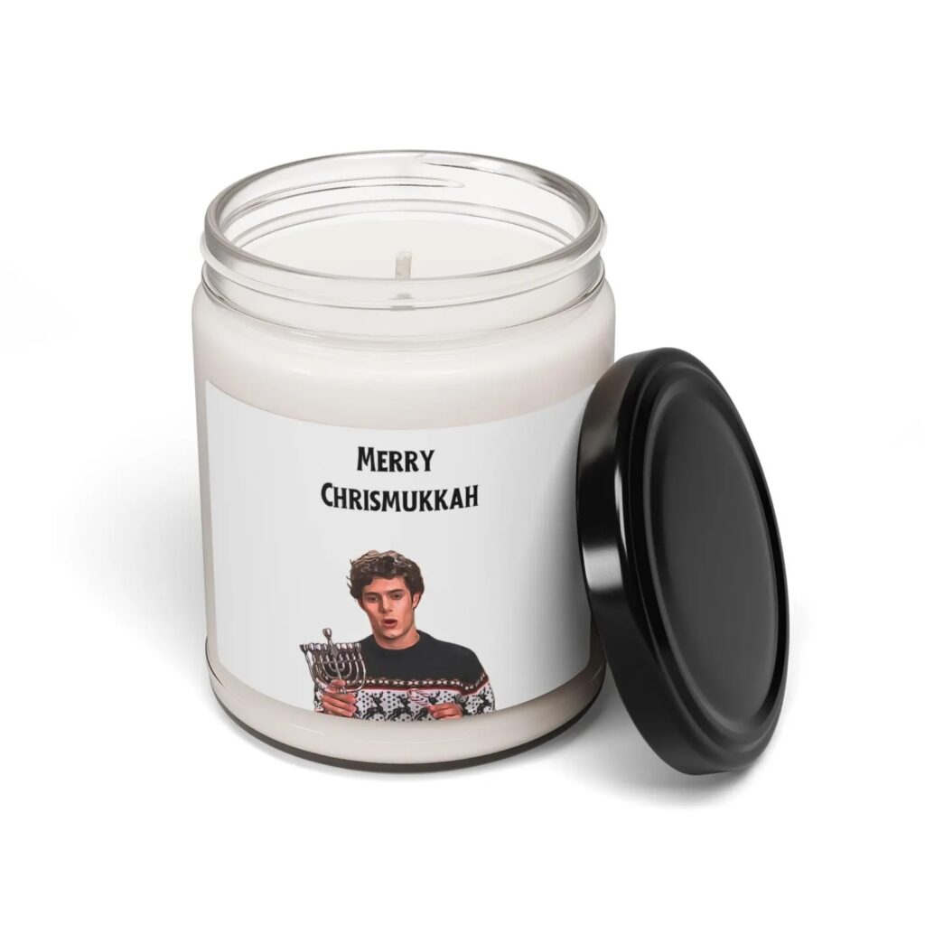 Seth Cohen Chrismukkah Candle (Etsy)
