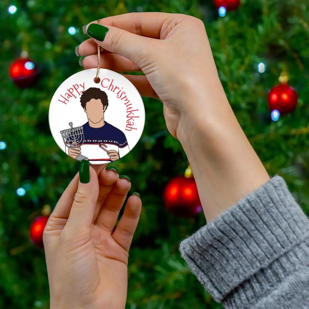 Seth Cohen Ceramic Christmas Ornament (Etsy)