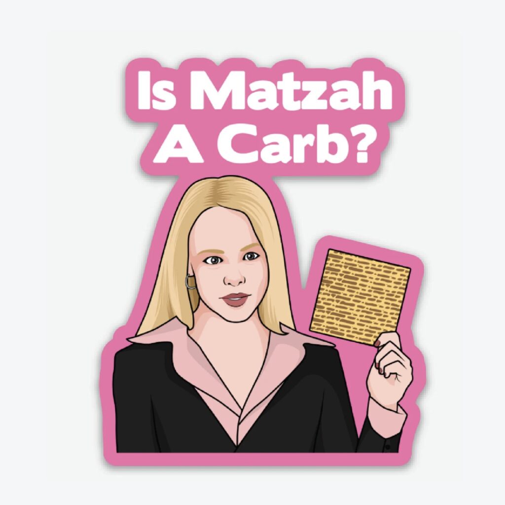 Is Matzah a Carb? Sticker (Etsy)
