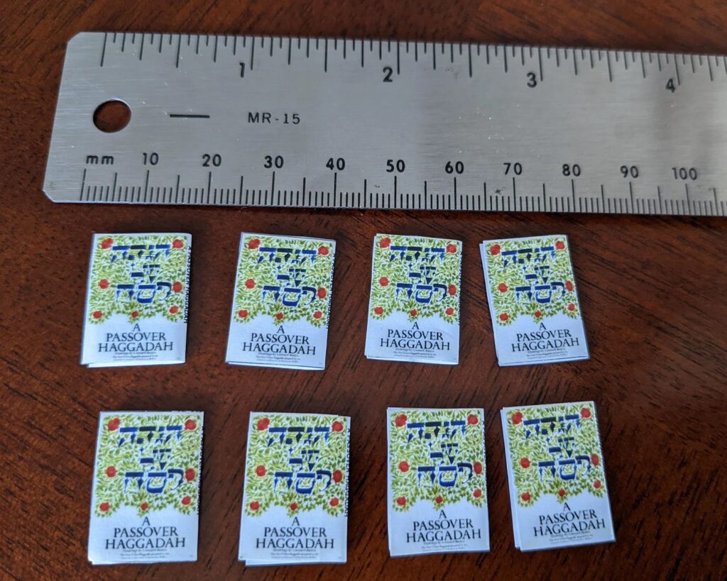 Miniature Passover Haggadah (Etsy)