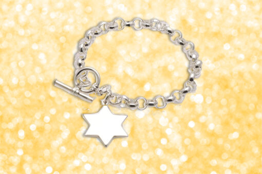 Sterling Silver Star of David Bracelet by Bareket Jewelry