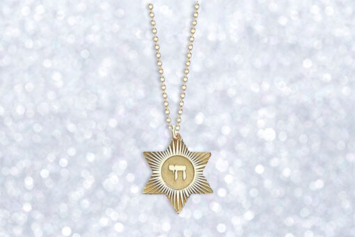 Chai Star of David Necklace by Miriam Merenfeld