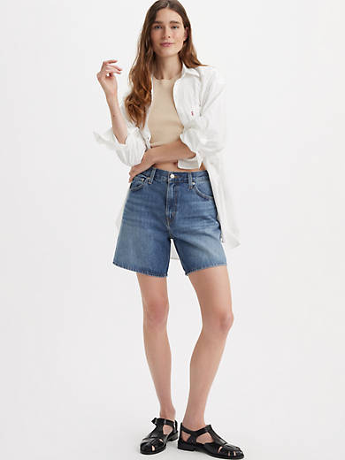 High Rise Baggy Women's Shorts in Memory Short - Medium Wash(Levi's)