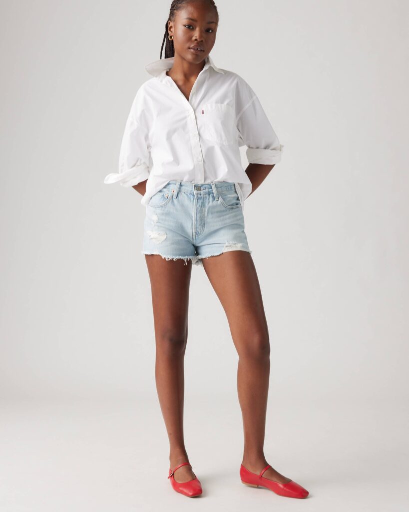 501 Original Fit High Rise Women's Shorts in Promise Me - Light Wash (Levi's)