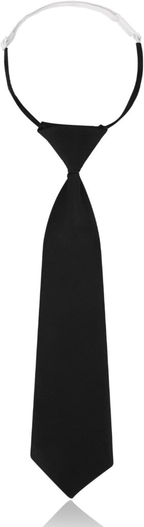 13" Adjustable Black Necktie (KALIONE)
