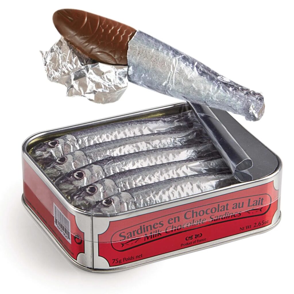 Chocolate Sardines in a Tin (Cluizel Chocolate)