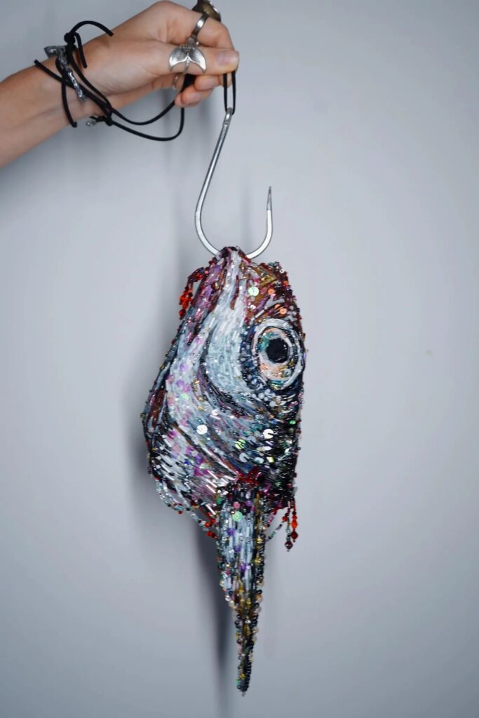 Fish Head Bag by EMBROIDERYART (Etsy)